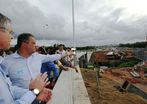 Governador Rui Costa visita s obras do viaduto de Lauro de Freit...